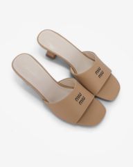 Dép Cao Gót Hạnh Dung Quai Ngang Chữ HD27322BI