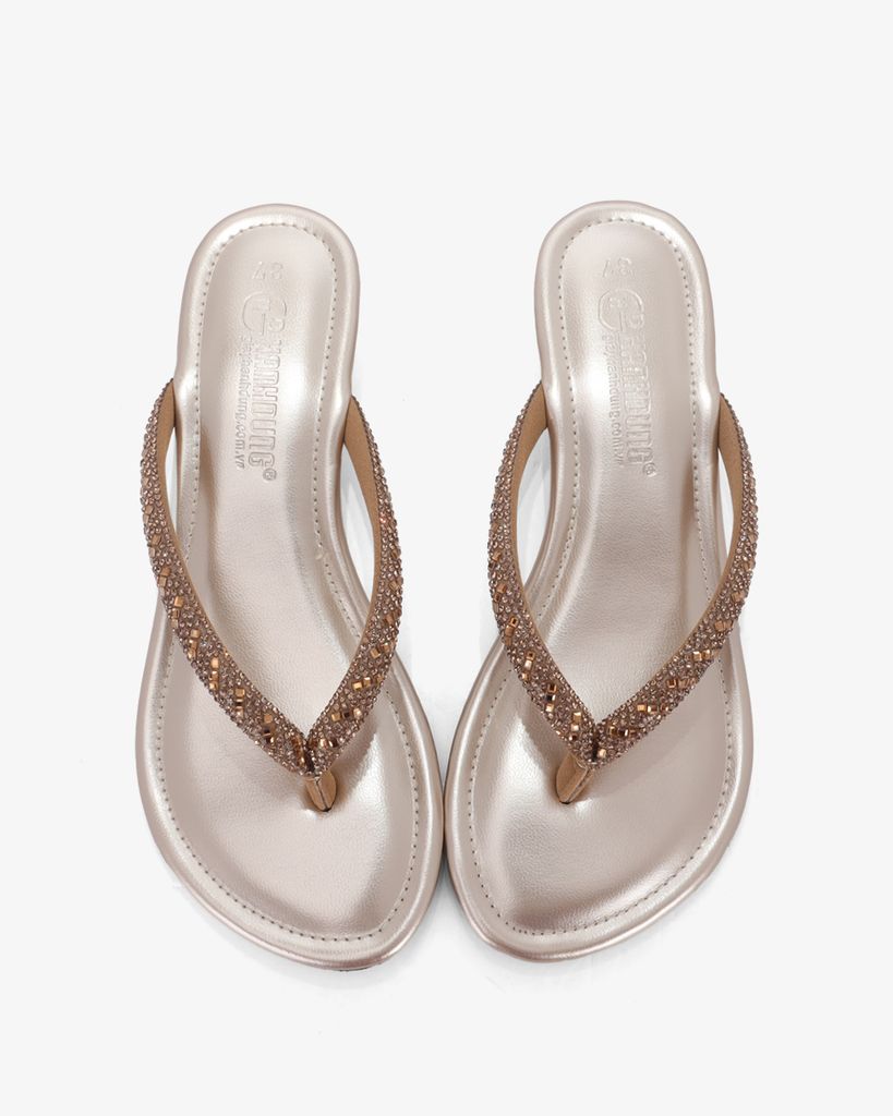 Dép Đế Xuồng Hạnh Dung Kẹp Xỏ Ngón Dây Xoàn HD12280AM