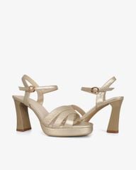 Sandal Cao Gót Hạnh Dung Quai Bản Chéo HD27319BI