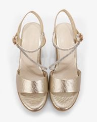 Sandal Đế Xuồng Hạnh Dung Bản Ngang Dây Xoàn Xéo HD27320BI
