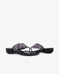 Dép Đế Xuồng Hạnh Dung Kẹp Xỏ Ngón Khóa Pha Lê HD12279AM