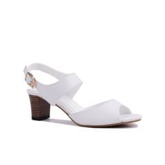 Sandal Cao Gót Hạnh Dung Bản Ngang Da HD02154AB