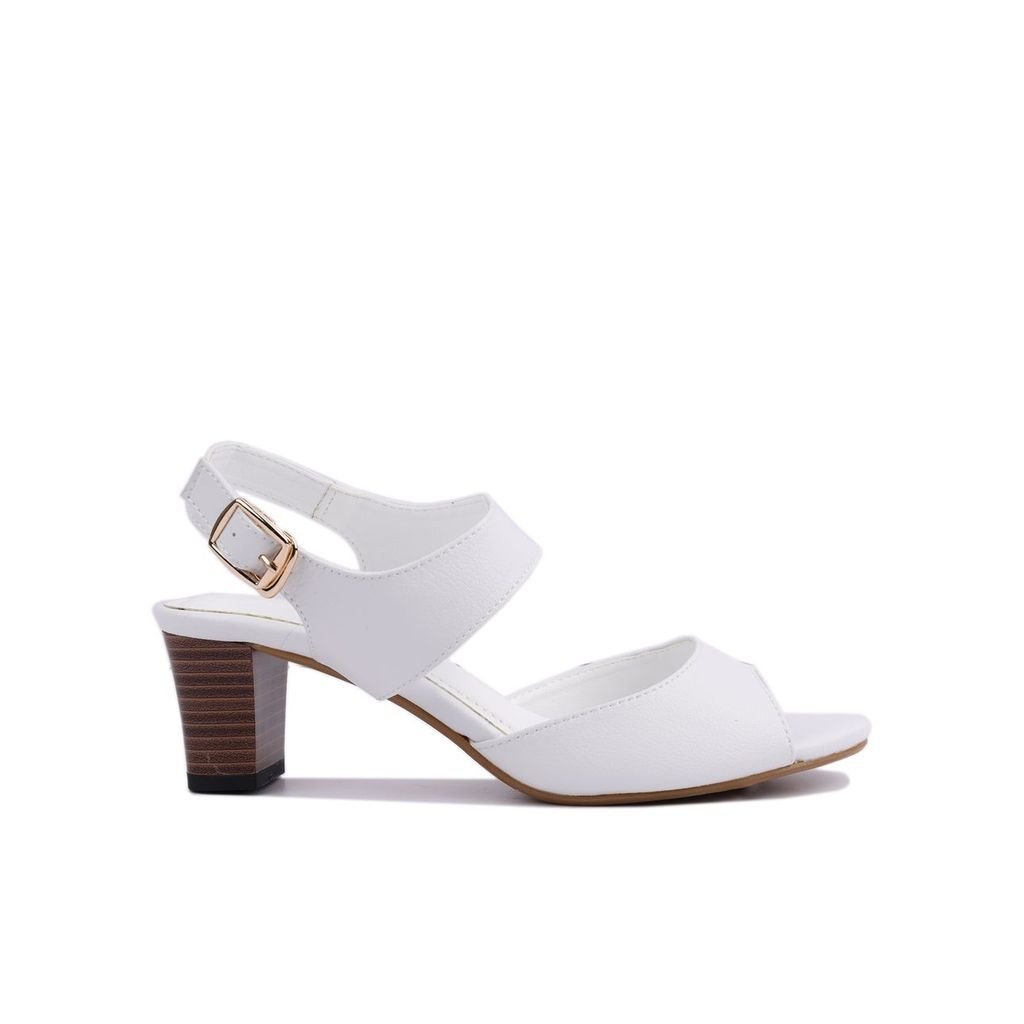 Sandal Cao Gót Hạnh Dung Bản Ngang Da HD02154AB