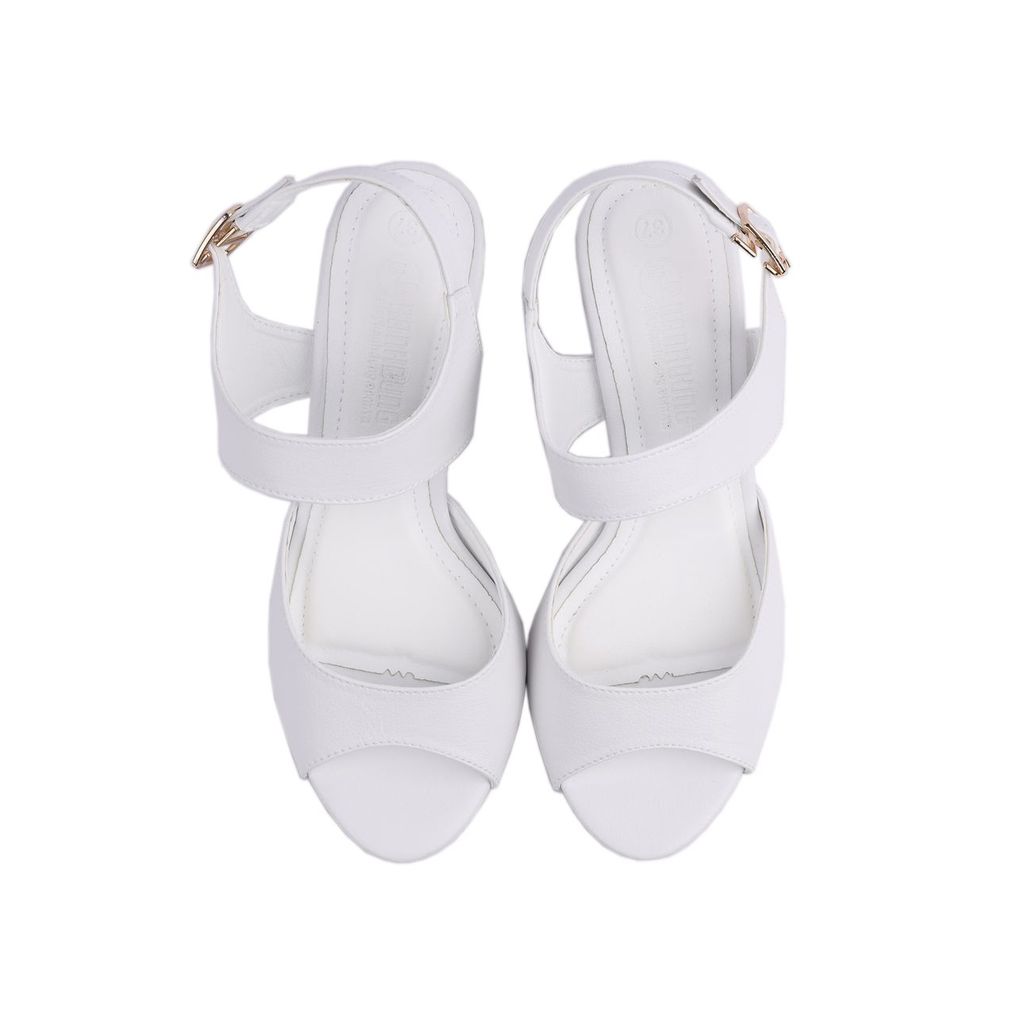 Sandal Cao Gót Hạnh Dung Bản Ngang Da HD02154AB