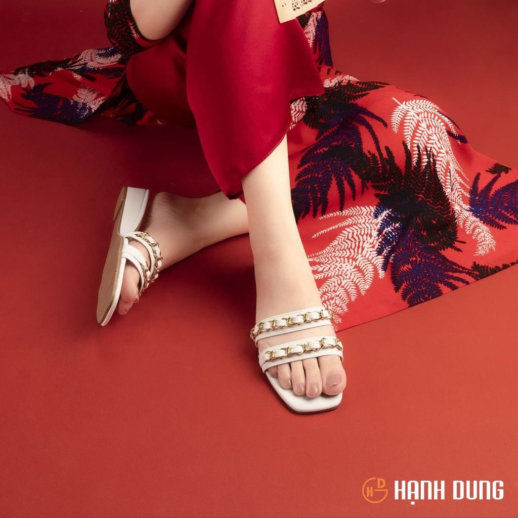 Dép Xuồng Hạnh Dung Quai Phối Phụ Kiện HD02177AB
