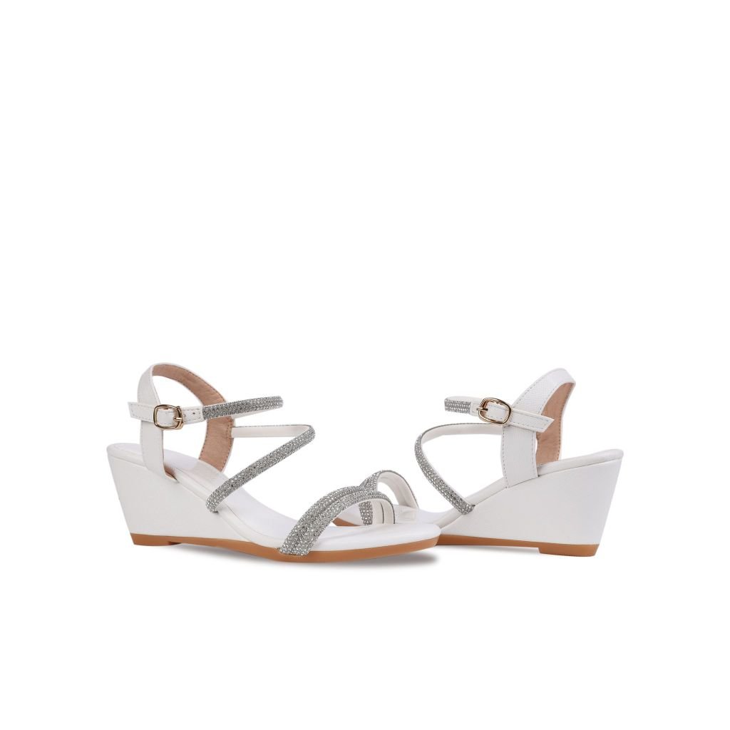 Sandal Xuồng Hạnh Dung Quai Mảnh Đính Đá HD02196AB