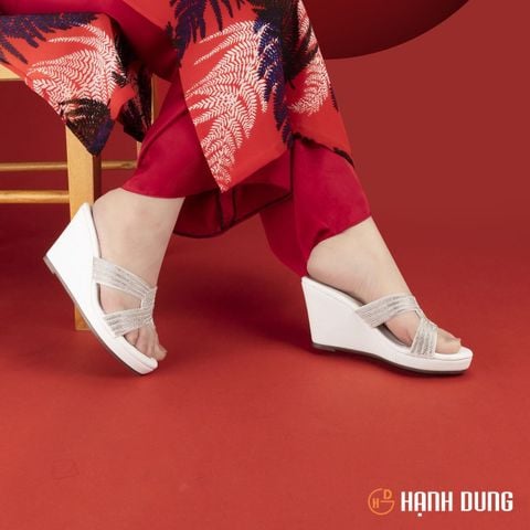 Dép Xuồng Hạnh Dung Quai Bản Chéo Xoàn HD02216AB