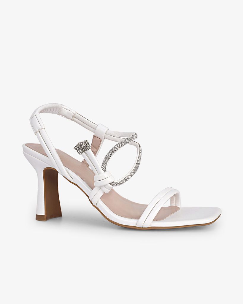 Sandal Cao Gót Hạnh Dung Quai Mảnh Đính Xoàn HD02239AB