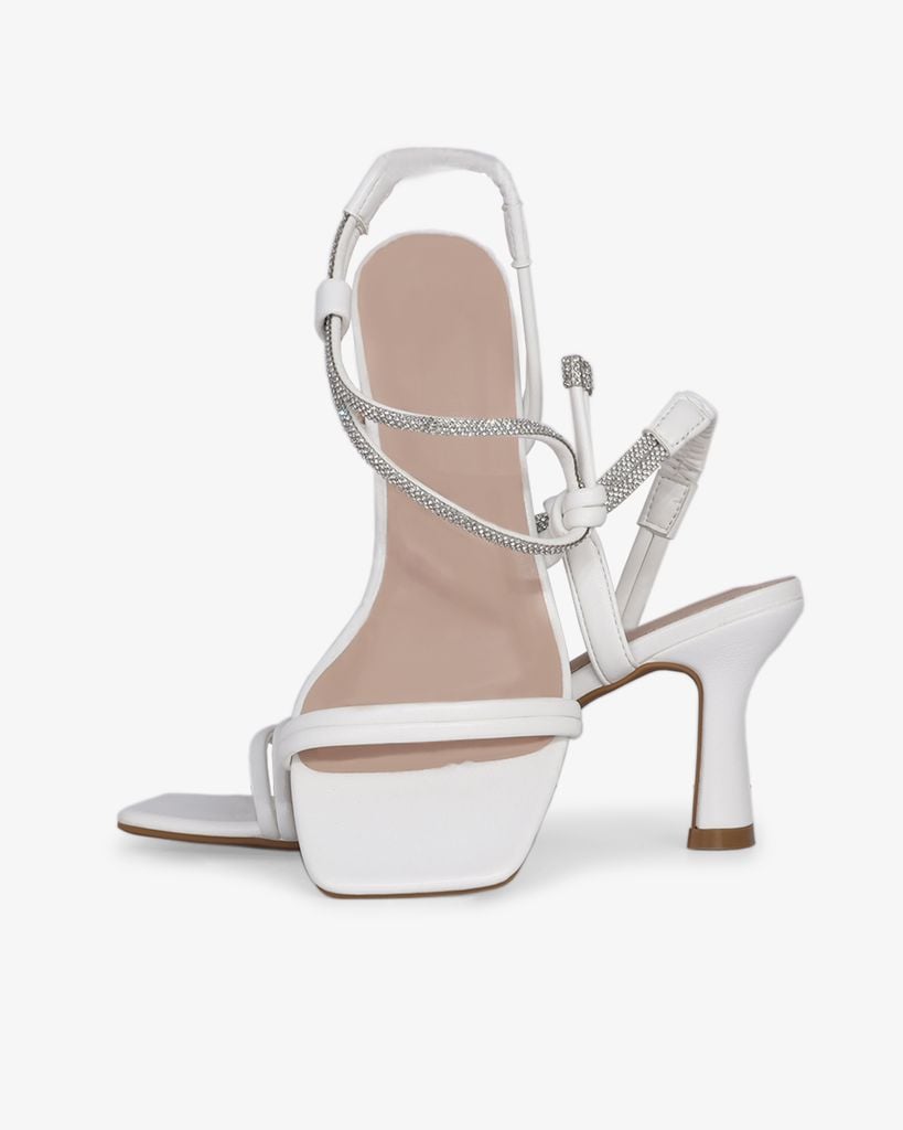 Sandal Cao Gót Hạnh Dung Quai Mảnh Đính Xoàn HD02239AB