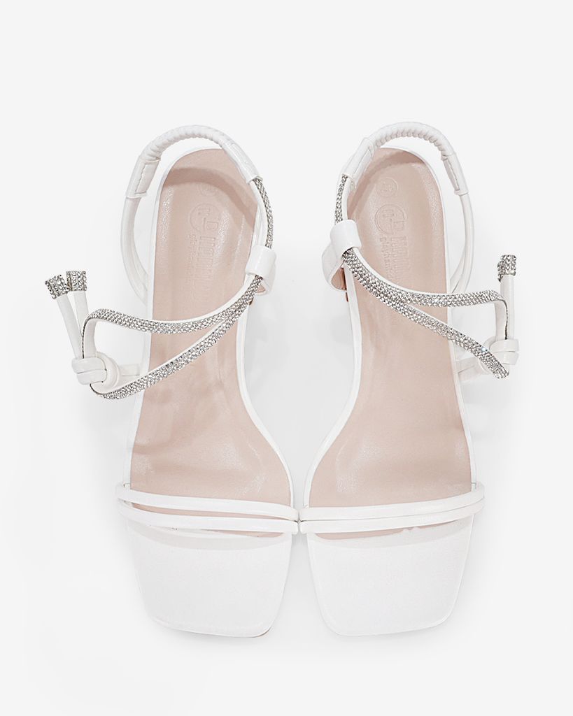 Sandal Cao Gót Hạnh Dung Quai Mảnh Đính Xoàn HD02239AB