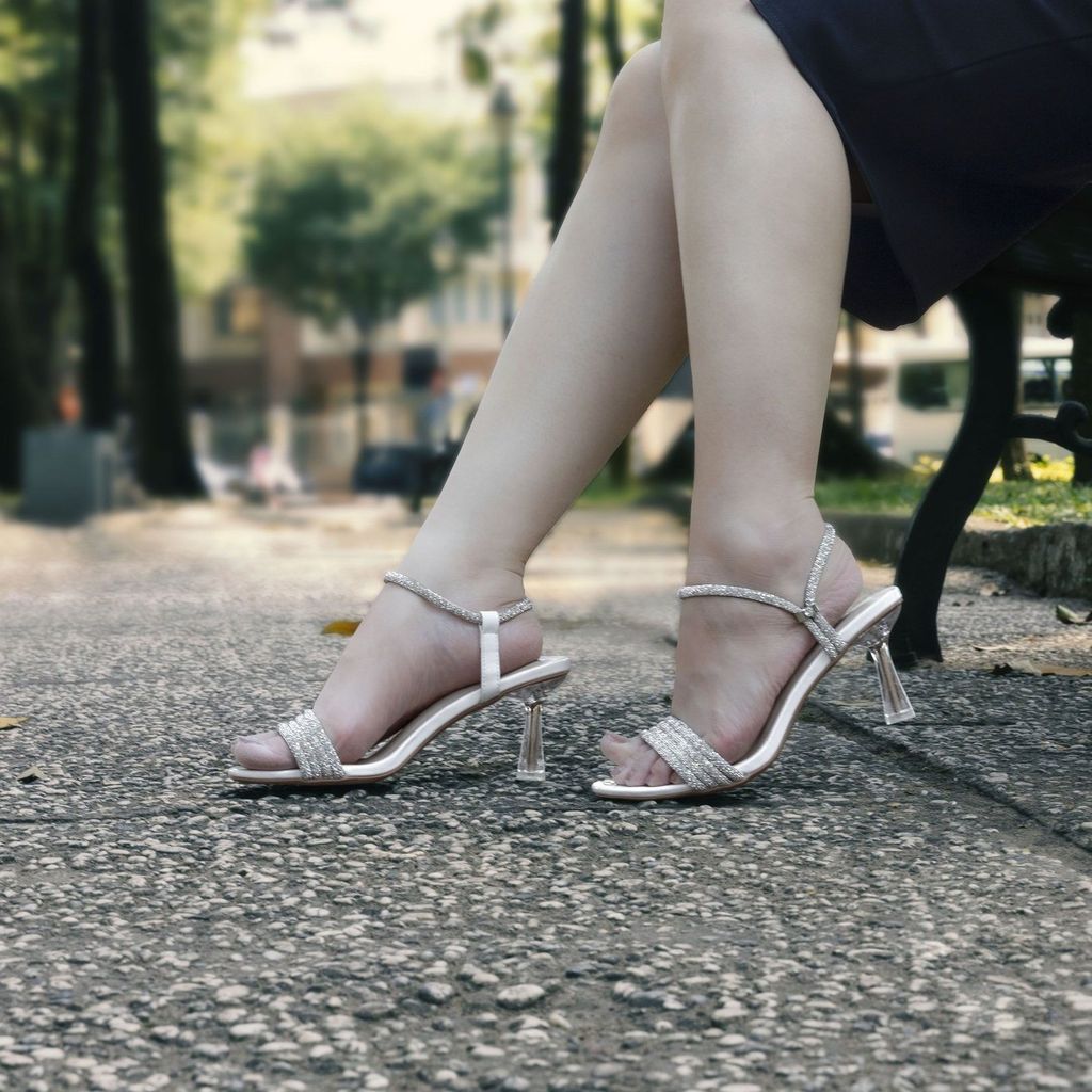 Sandal Cao Gót Albee Quai Pha Lê Lấp Lánh HD0248TQ