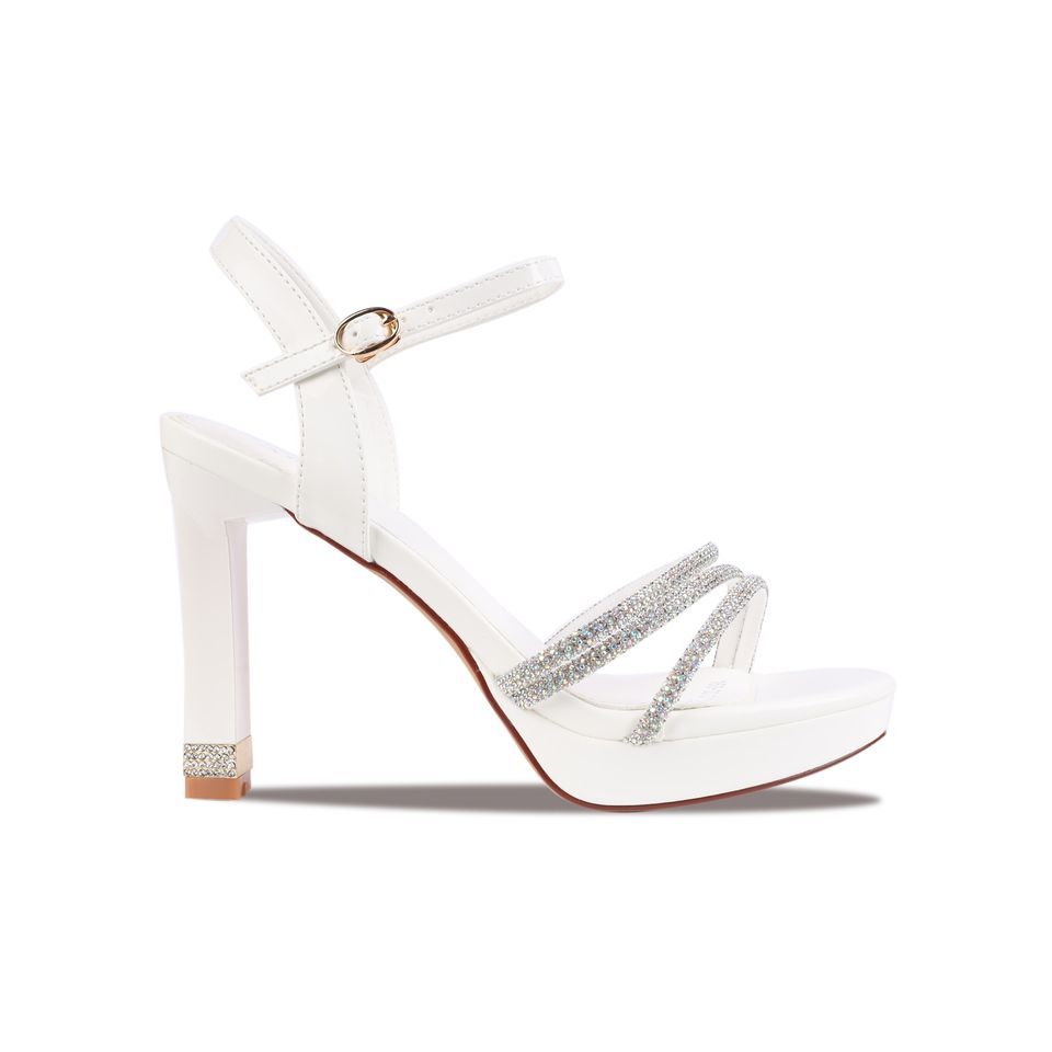 Sandal Cao Gót Albee Quai Mảnh Kim Sa HD0261TQ