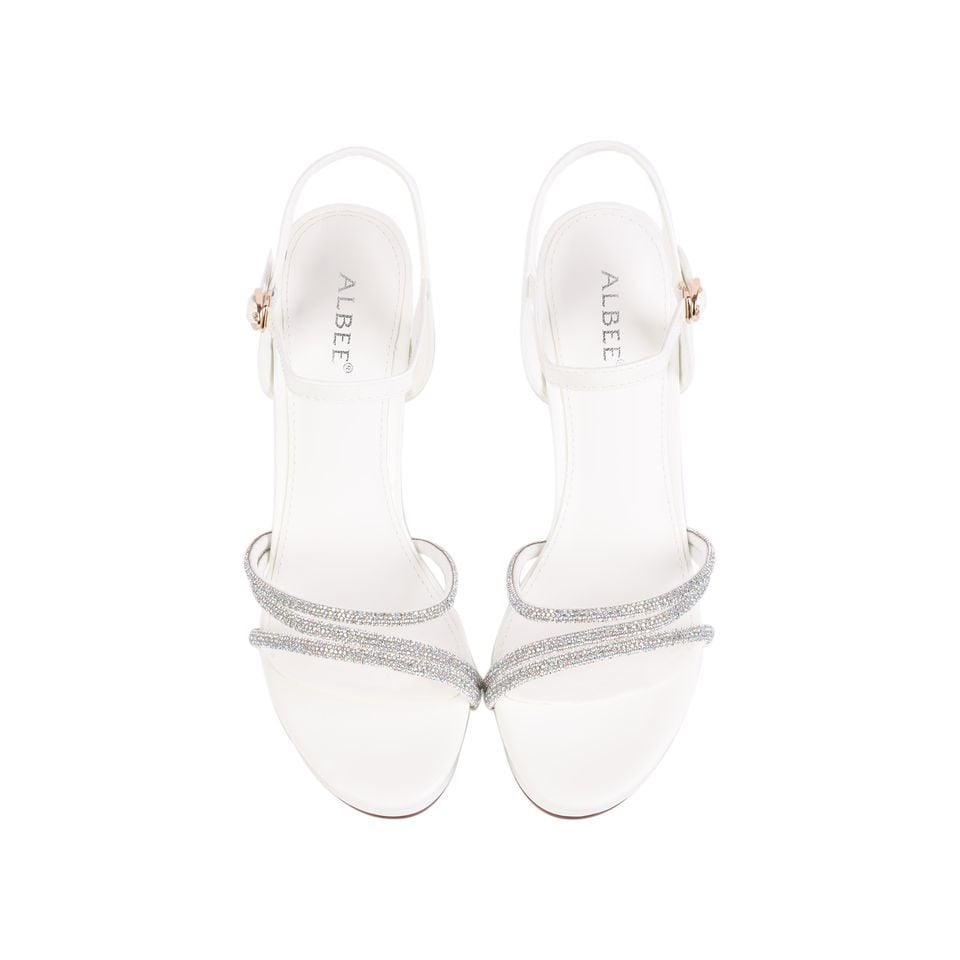 Sandal Cao Gót Albee Quai Mảnh Kim Sa HD0261TQ