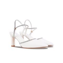 Sandal Cao Gót Albee Mũi Nhọn Phối Hậu Xoàn HD0268TQ