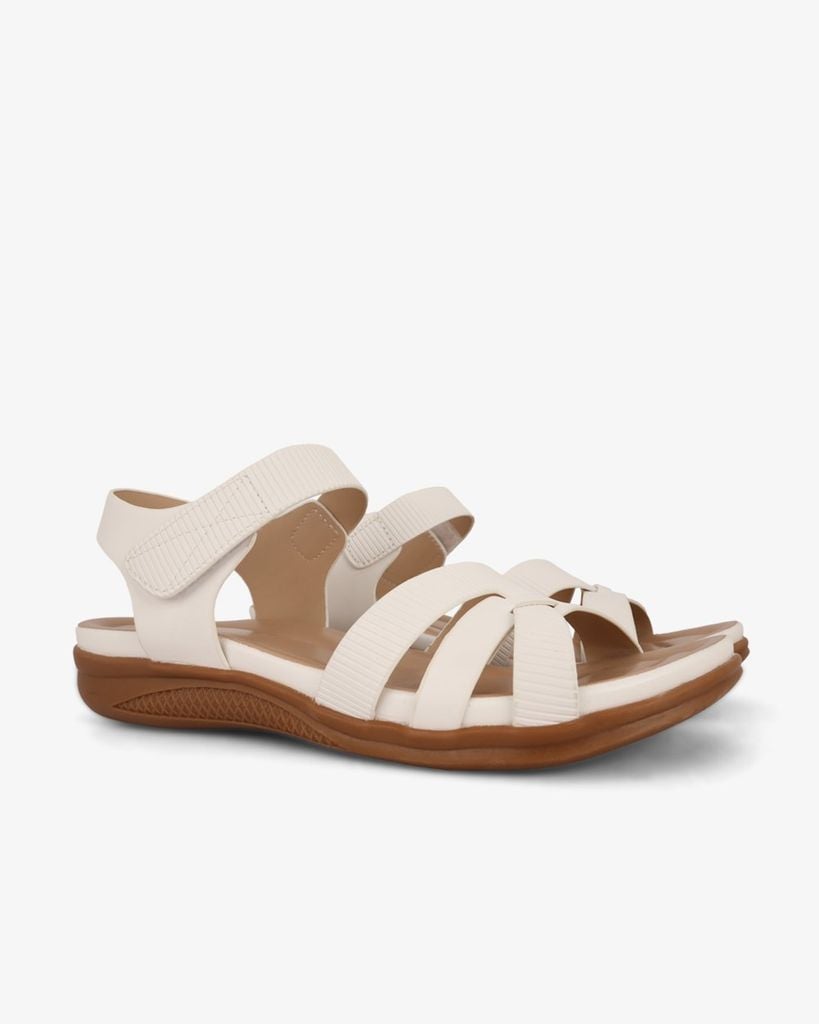 Sandal Đế Xuồng Hạnh Dung Quai Chéo Sọc Vân HD0315AC