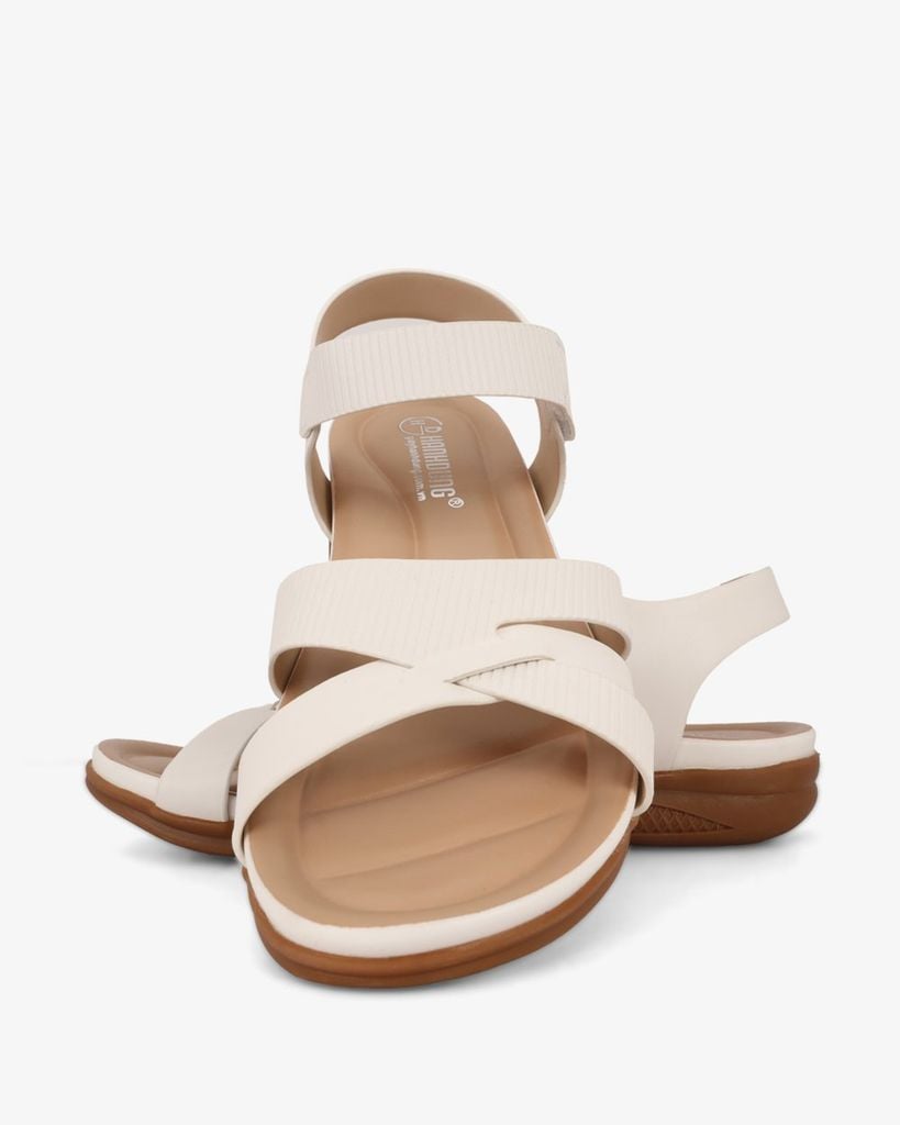 Sandal Đế Xuồng Hạnh Dung Quai Chéo Sọc Vân HD0315AC