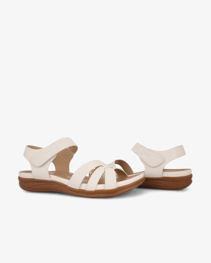 Sandal Đế Xuồng Hạnh Dung Quai Chéo Sọc Vân HD0315AC