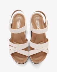 Sandal Đế Xuồng Hạnh Dung Quai Chéo Sọc Vân HD0315AC