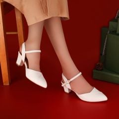 Sandal Cao Gót Hạnh Dung Mũi Nhọn Đắp HD04685AD