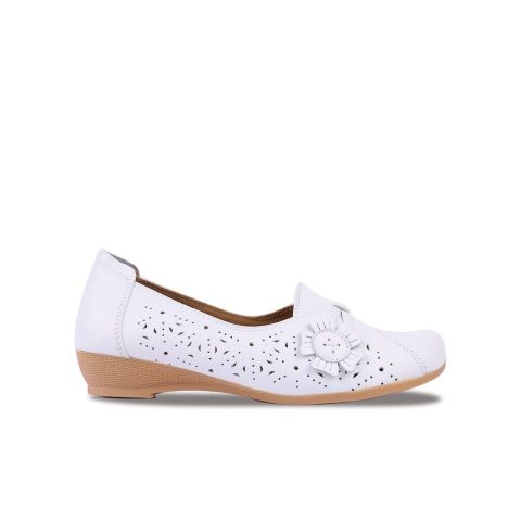 Giày Đế Xuồng Hạnh Dung Quai Đục Lỗ Phối Bông HD04821AD