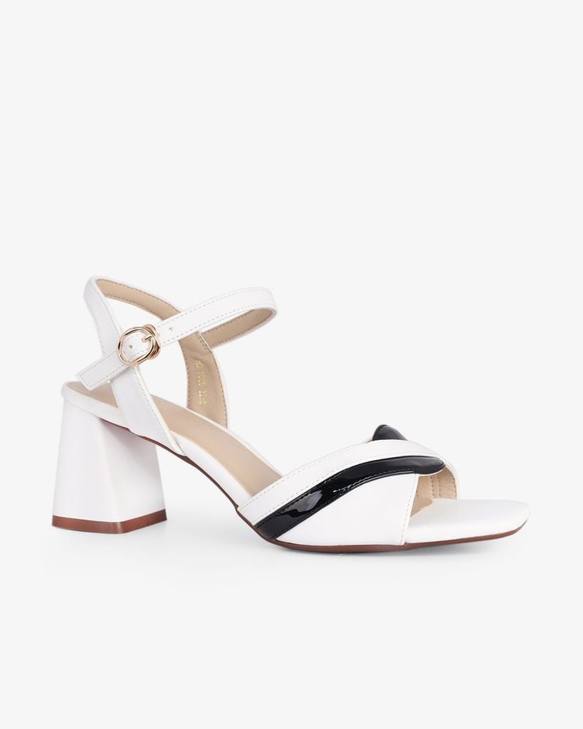 Sandal Cao Gót Hạnh Dung Quai Bản Phối HD1071BN