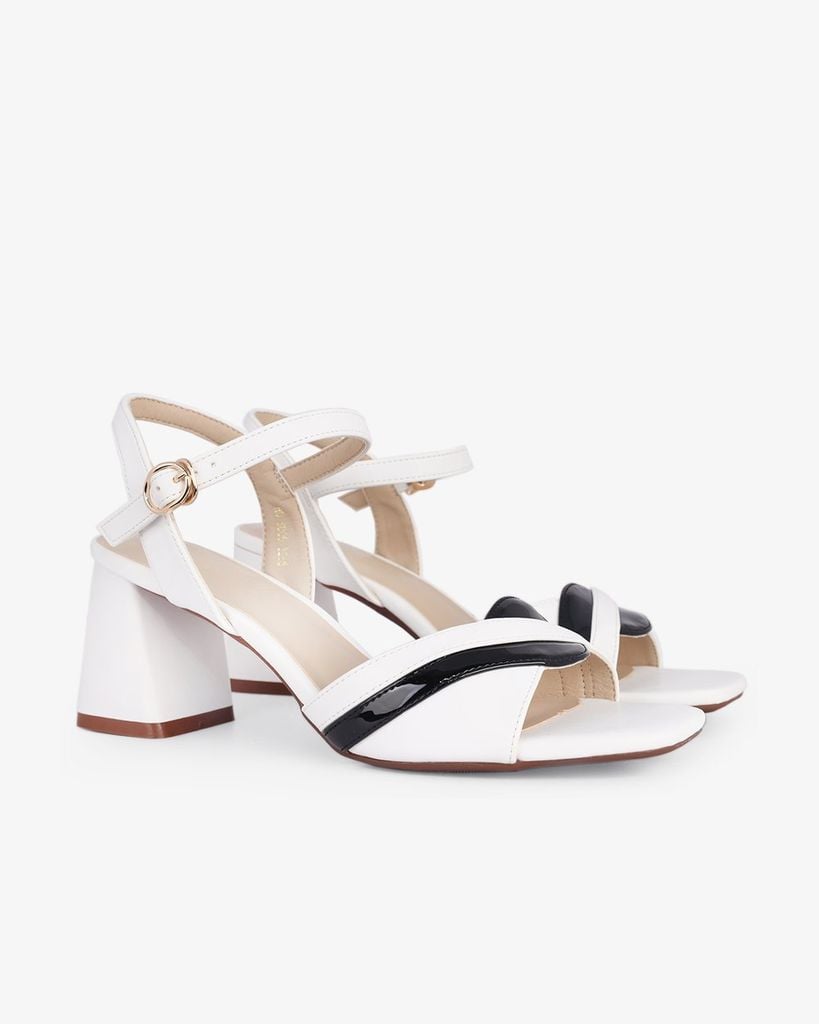 Sandal Cao Gót Hạnh Dung Quai Bản Phối HD1071BN