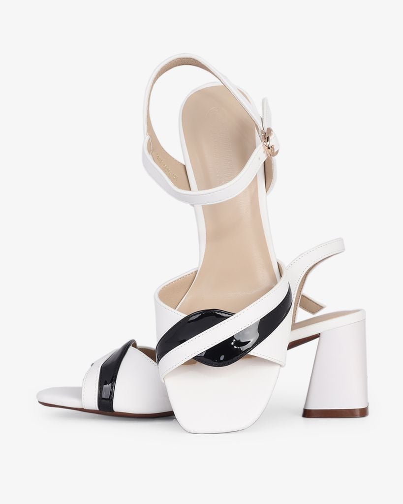 Sandal Cao Gót Hạnh Dung Quai Bản Phối HD1071BN