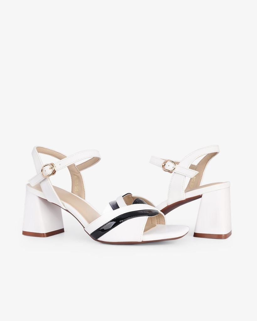Sandal Cao Gót Hạnh Dung Quai Bản Phối HD1071BN