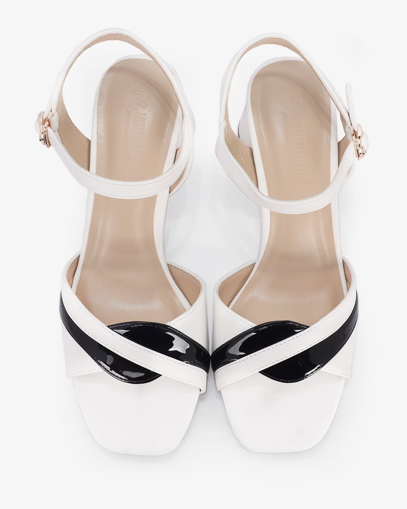 Sandal Cao Gót Hạnh Dung Quai Bản Phối HD1071BN