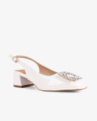 Sandal Cao Gót Hạnh Dung Mũi Vuông Đính Đá HD1112AV