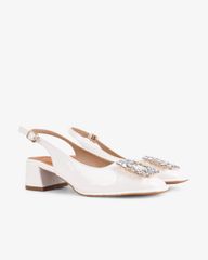 Sandal Cao Gót Hạnh Dung Mũi Vuông Đính Đá HD1112AV