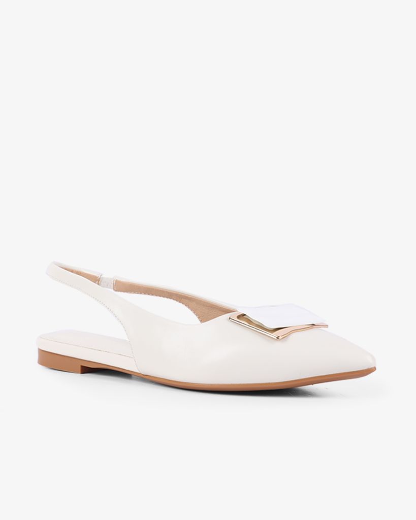 Sandal Xẹp Hạnh Dung Mũi Nhọn Khóa Vuông HD1113AV