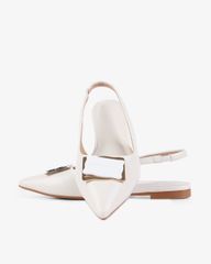 Sandal Xẹp Hạnh Dung Mũi Nhọn Khóa Vuông HD1113AV