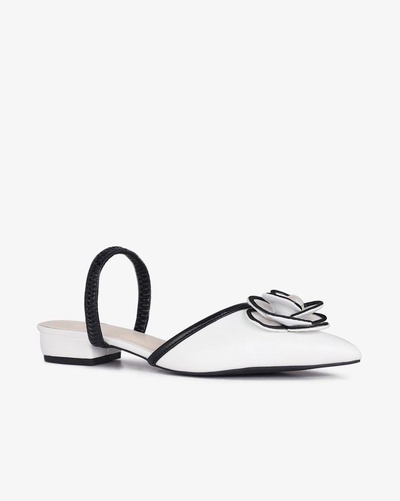 Giày Sandal Hạnh Dung Bít Mũi Hoa Ngọc Trai HD1133AV
