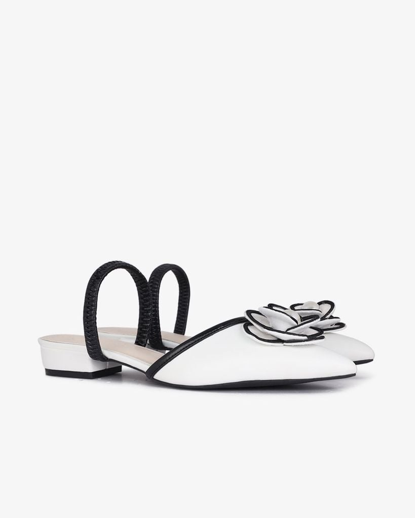 Giày Sandal Hạnh Dung Bít Mũi Hoa Ngọc Trai HD1133AV