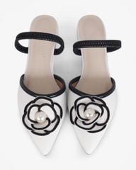 Giày Sandal Hạnh Dung Bít Mũi Hoa Ngọc Trai HD1133AV