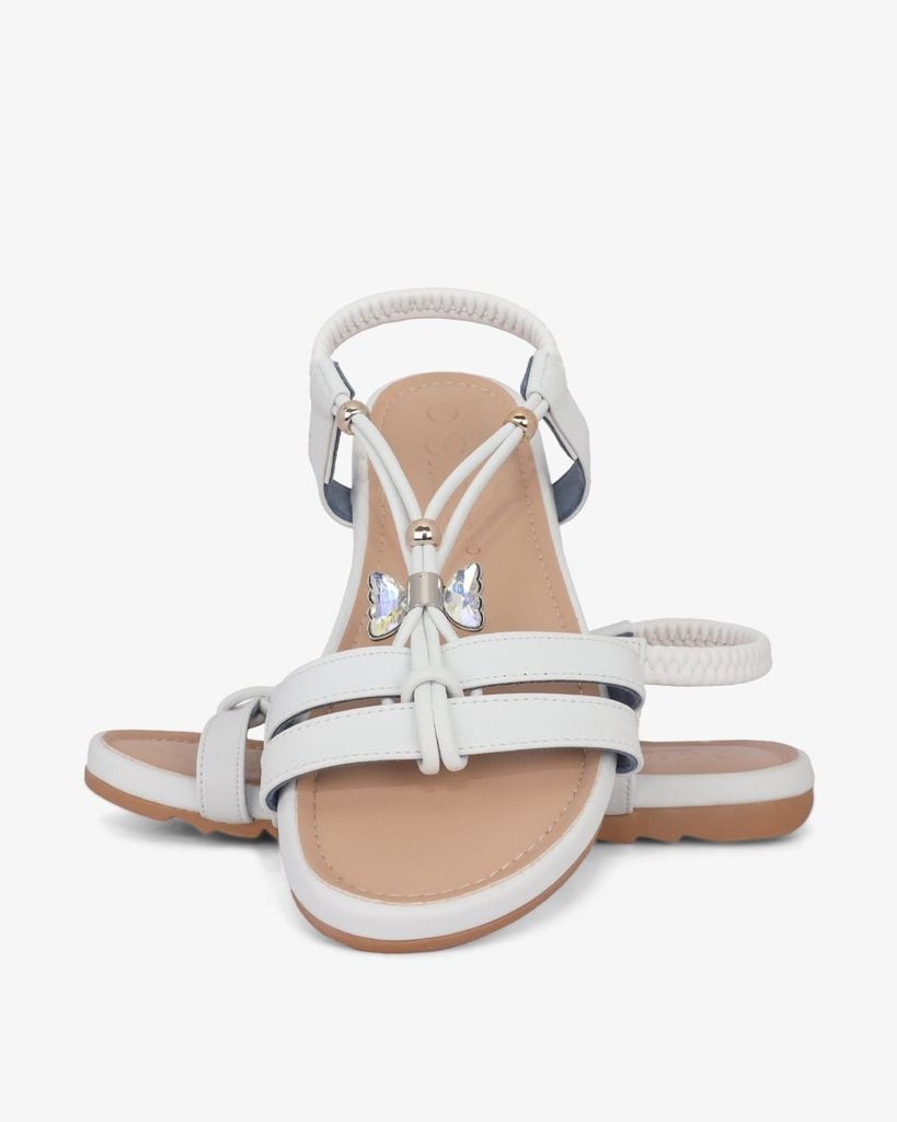 Sandal Xẹp Hạnh Dung Quai Chữ T Đính Bướm Pha Lê HD1178AV