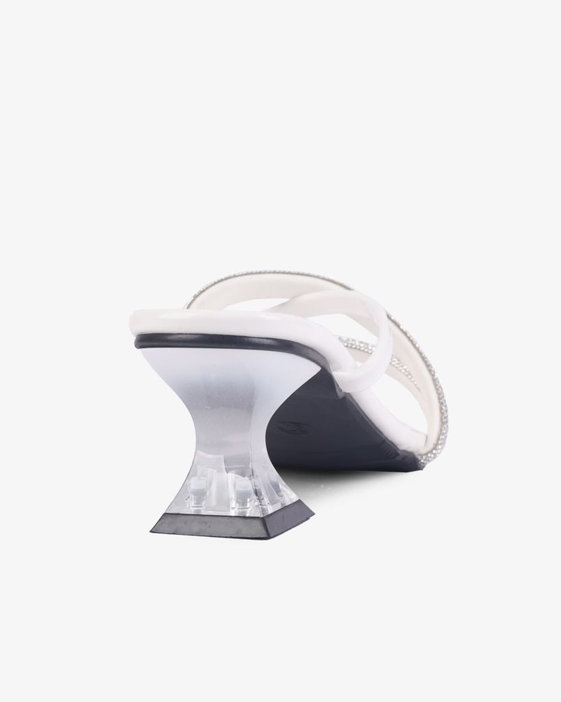 Dép Cao Gót Hạnh Dung Quai Mảnh Gót Cách Điệu HD12265AM