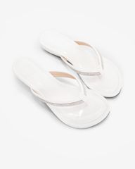 Dép Đế Xuồng Hạnh Dung Kẹp Xỏ Ngón Đính Đá HD12289AM