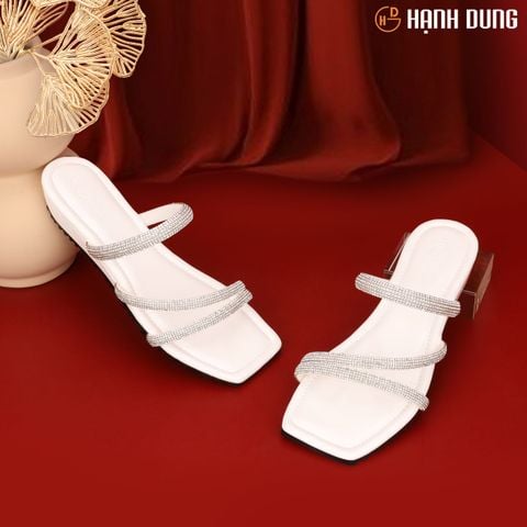 Dép Xẹp Hạnh Dung Nhiều Dây Đính Đá HD2025AH