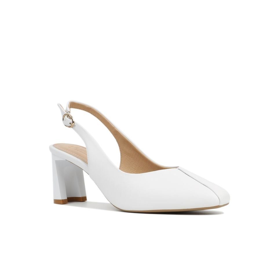 Sandal Cao Gót Hạnh Dung Bít Mũi Đắp Trơn HD27142BI