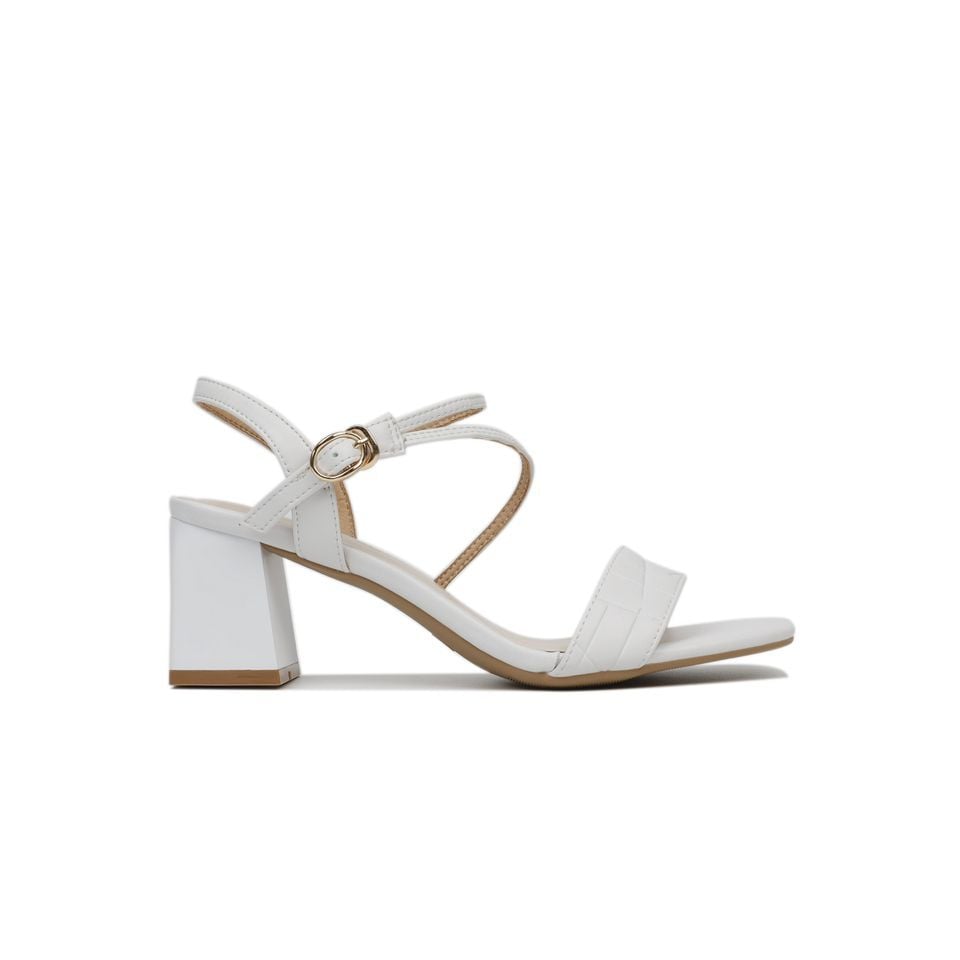 Sandal Cao Gót  Hạnh Dung Quai Ngang Gót Vuông HD27143BI