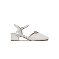 Sandal Cao Gót Hạnh Dung Bít Mũi Đính Đá HD27149BI
