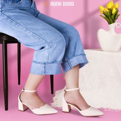 Sandal Cao Gót Hạnh Dung Bít Mũi Cách Điệu Bít Hậu HD27152BI