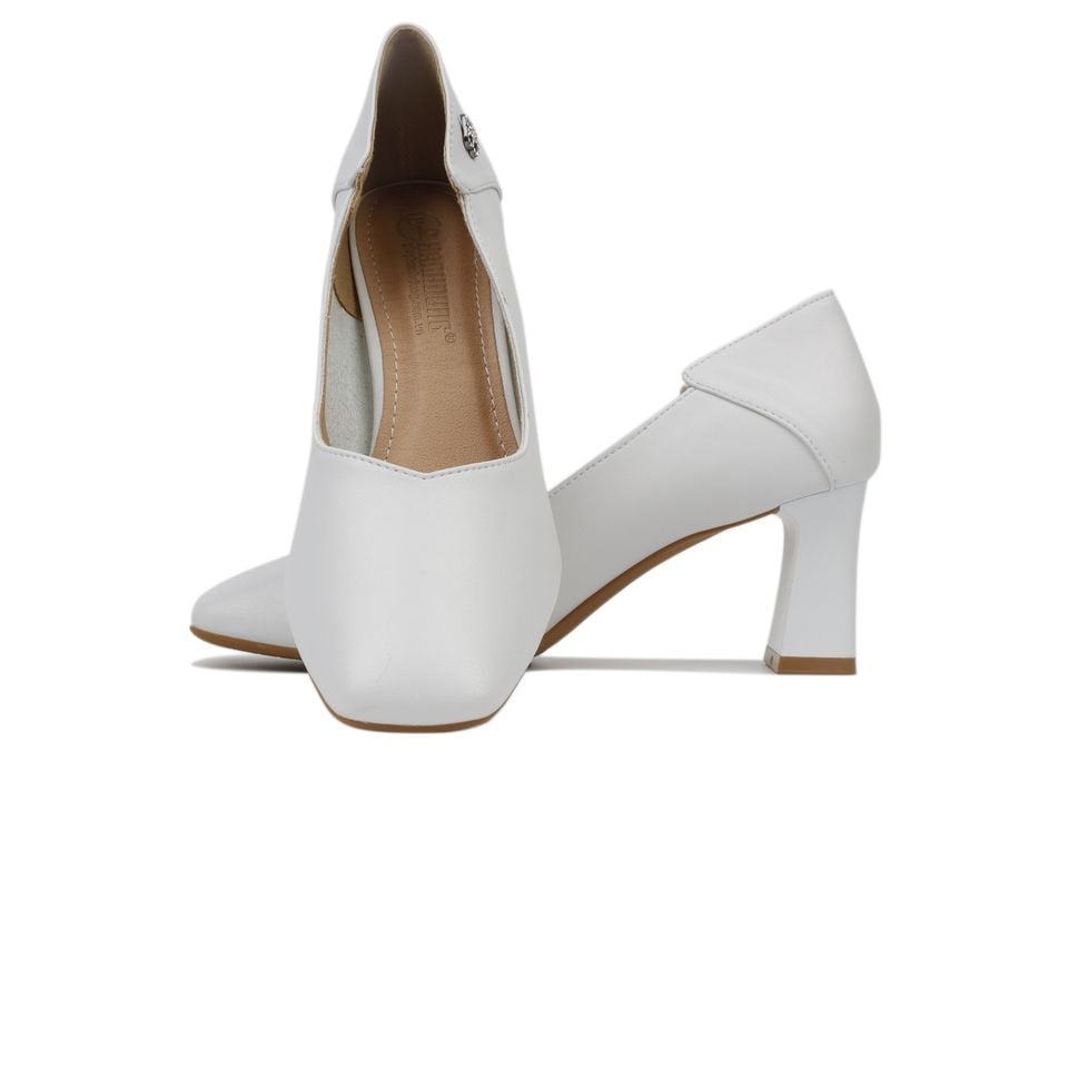 Giày Cao Gót Hạnh Dung Họa Tiết Nhỏ Sau Gót HD27157BI