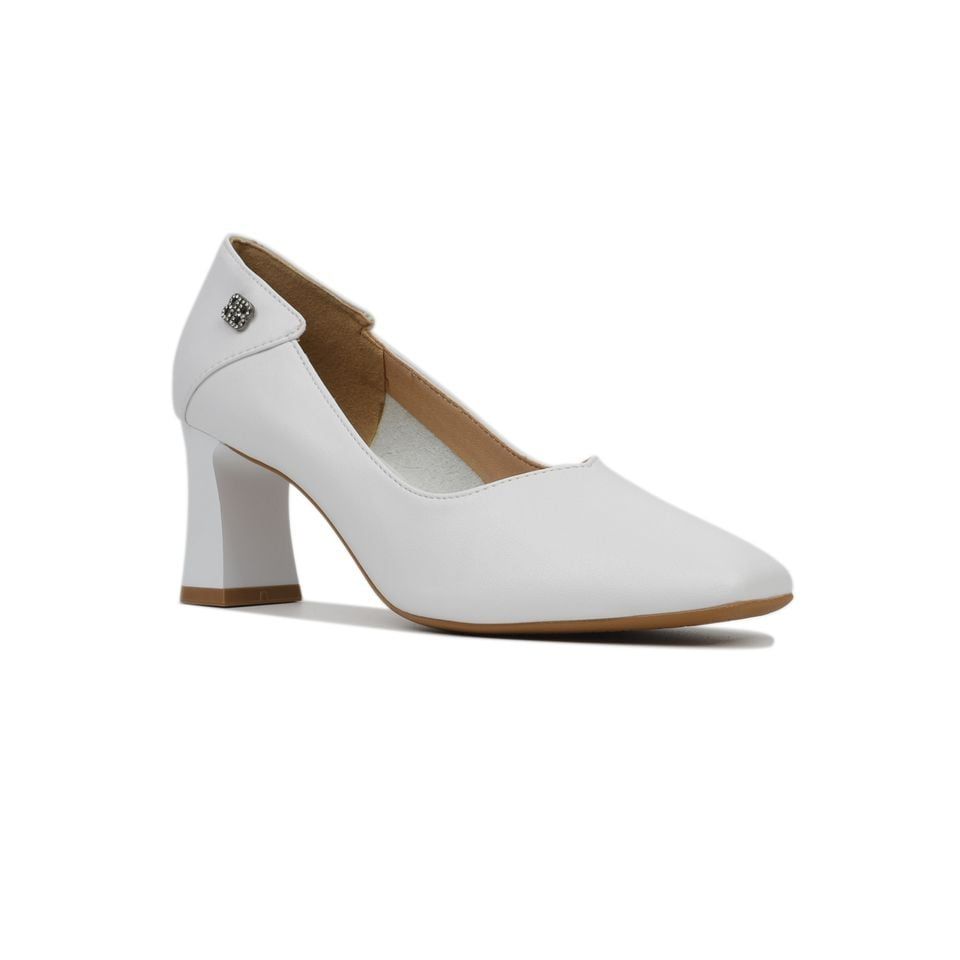 Giày Cao Gót Hạnh Dung Họa Tiết Nhỏ Sau Gót HD27157BI