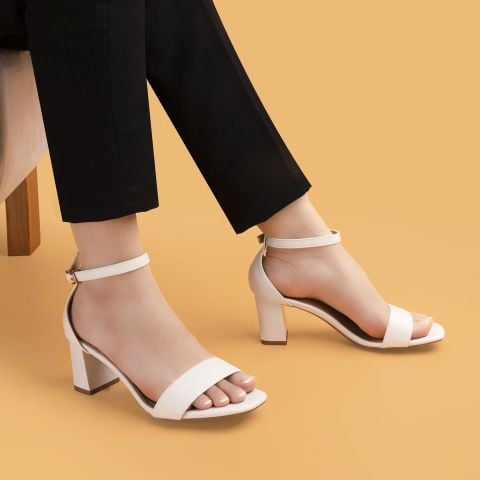 Sandal Cao Gót Hạnh Dung Quai Ngang HD27170BI