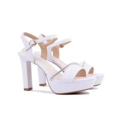 Sandal Cao Gót Hạnh Dung Quai Phối Xoàn Mảnh HD27193BI