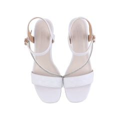 Sandal Cao Gót Hạnh Dung Bản Ngang Caro Dây Đính Đá HD27210BI