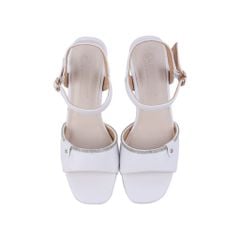 Sandal Cao Gót Hạnh Dung Bản Ngang Viền Kim Sa HD27216BI